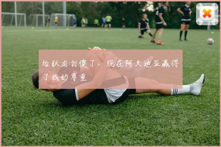 给狄龙打傻了，现在阿夫迪亚赢得了我的尊重